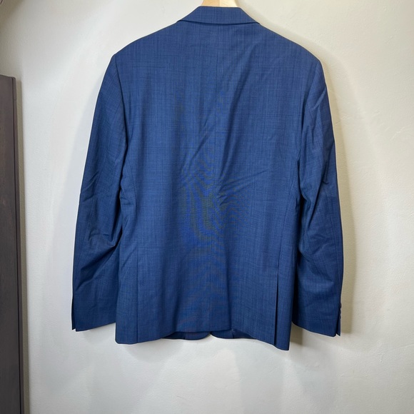 CALVIN KLEIN Wool Blue Sport Coat with Notched Lapels Size 40R NWOT - Picture 6 of 8